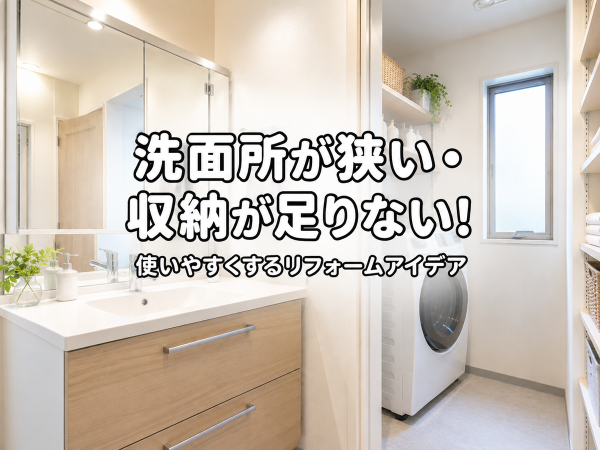 洗面所が狭い・収納が足りない！使いやすくするリフォームアイデア